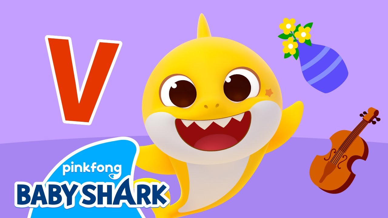 Baby Shark's Letter V | Violin & Vase | Baby Shark's ABC Song | Learn ABCs with Baby Shark Official img